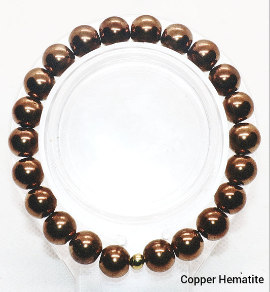 Copper Hematite Gemstone Bracelet