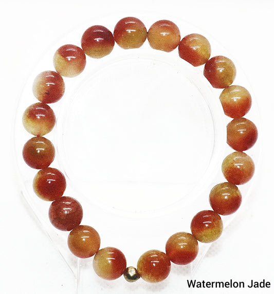 Watermelon Jade Gemstone Bracelet