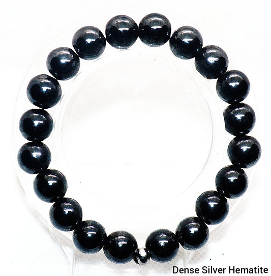 Dense Silver Hematite Gemstone Bracelet