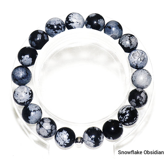 Snowflake Obsidian Gemstone Bracelet