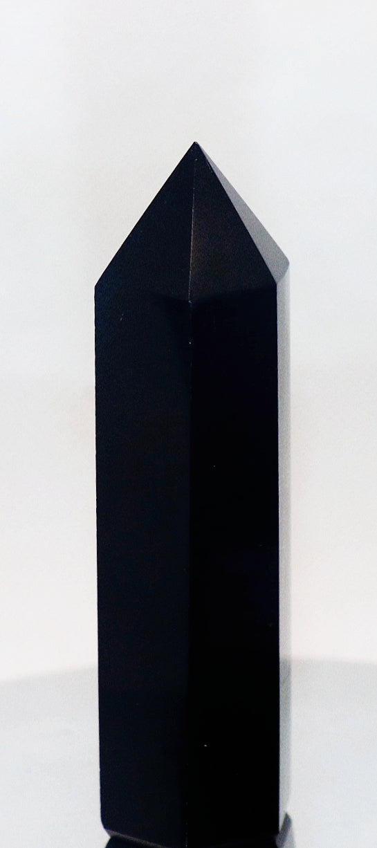 Black Obsidian Gemstone Tower