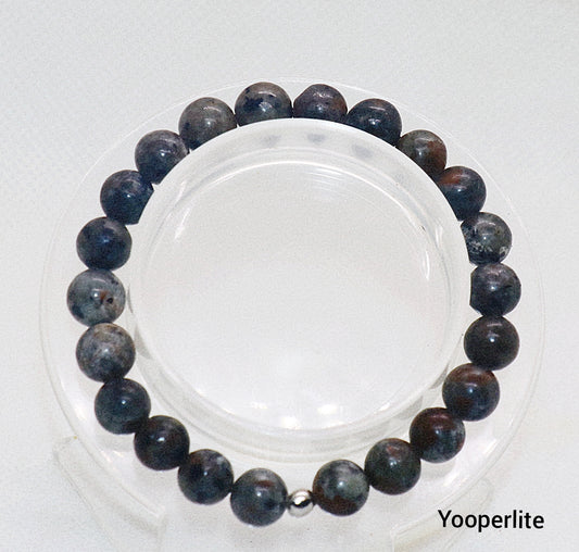 Pulsera de piedras preciosas con luz ultravioleta y brillo de Yooperlite