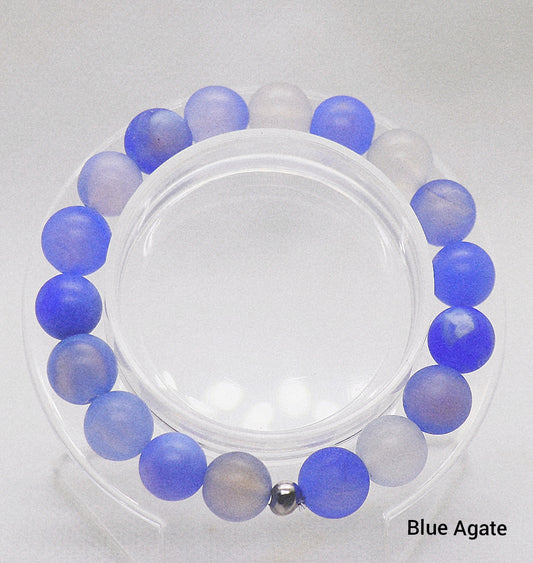 Blue Agate Gemstone Bracelet