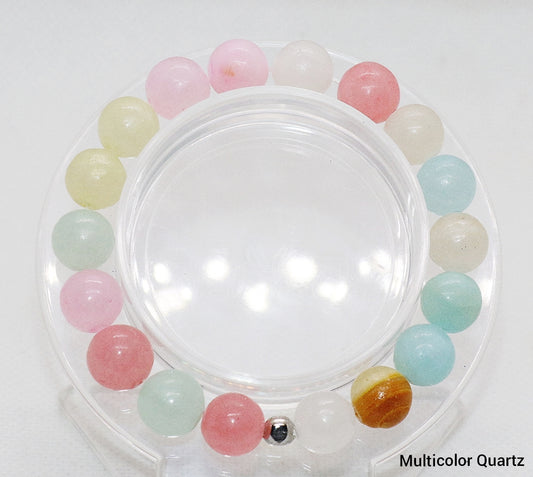 Multicolor Quartz Gemstone Bracelet