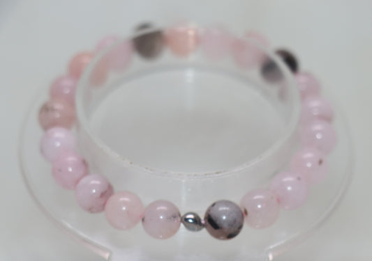 Pink Branch Agate Gemstone Bracelet