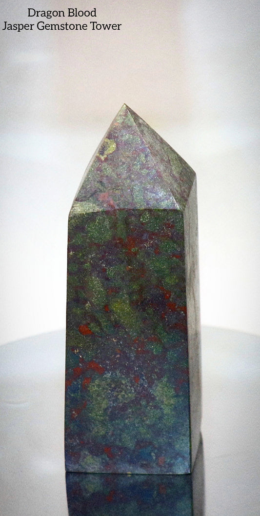 Dragon Blood Jasper Gemstone Tower