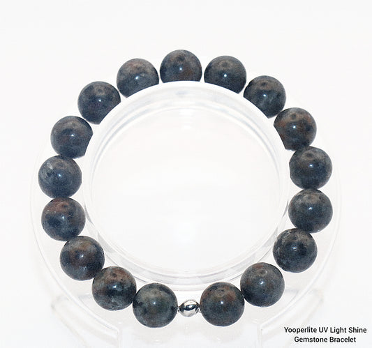 Pulsera de piedras preciosas con luz ultravioleta y brillo de Yooperlite