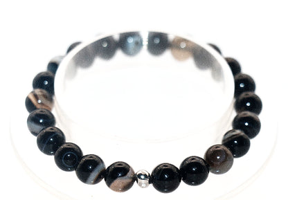 Black sardonyx Gemstone Bracelet