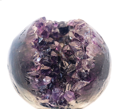 70 - 80mm 80mm (Pac-Man) Purple Amethyst Gemstone Sphere & Stand