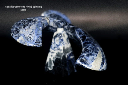 Sodalite Gemstone Flying Spinning Eagle