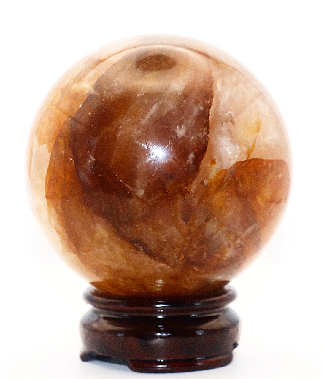 70 - 80mm 73mm Rare Golden Healer Gemstone Sphere & Stand