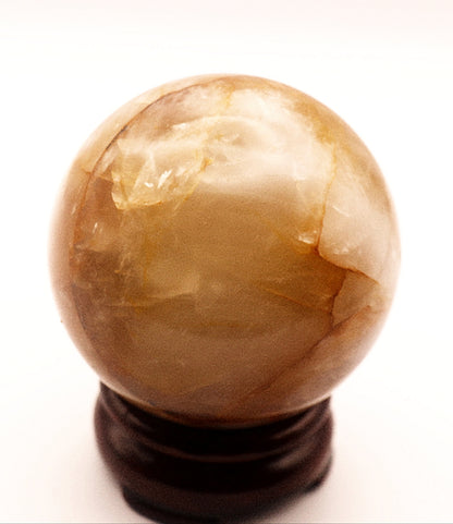 70 - 80mm 87mm Rare Golden Healer Gemstone Sphere & Stand