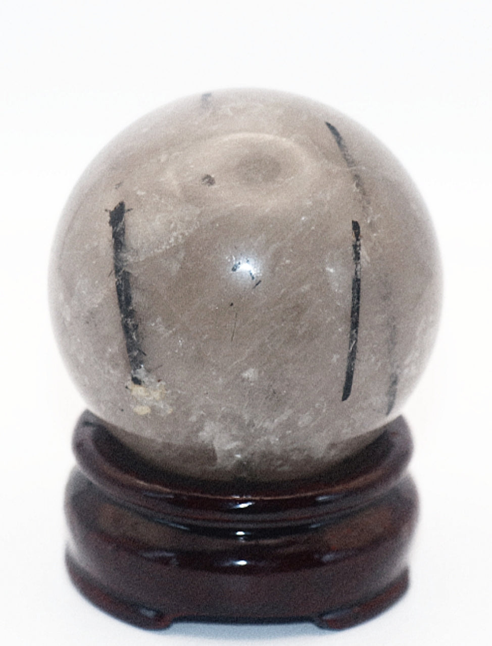 70 - 80mm 78mm & 58mm Black Tourmaline Gemstone Sphere & Stand