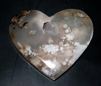 Amethyst Curved Heart Gemstone & Heart Stand