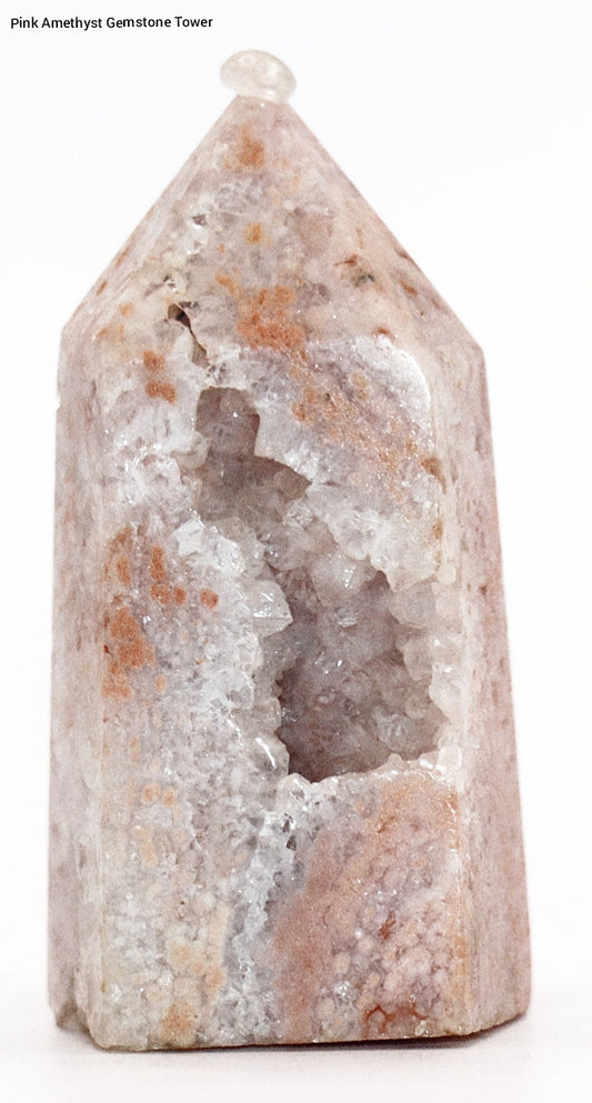 Pink Amethyst Gemstone Tower