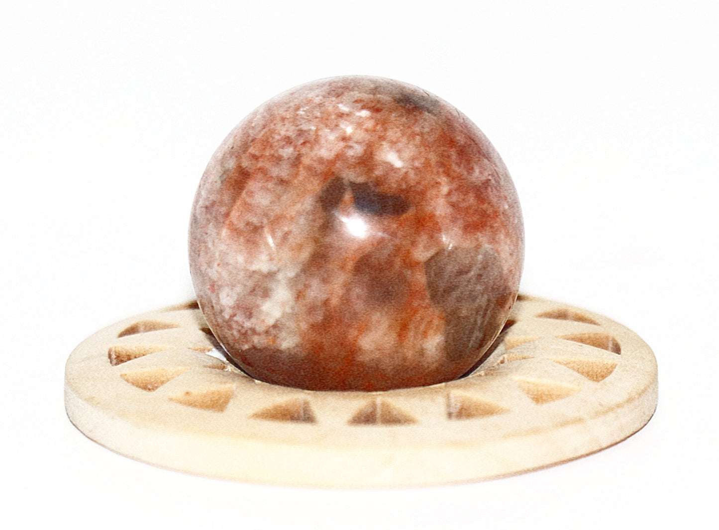 Sunstone Gemstone Sphere & Sphere Stands