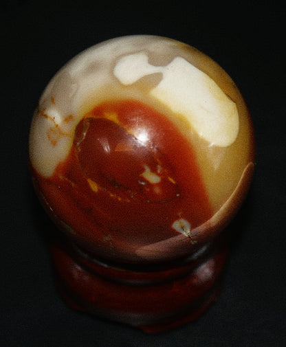 50mm Mookaite Jasper Gemstone Sphere & Circular Stand