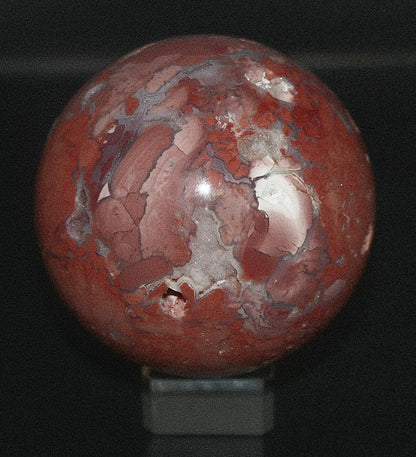 Cotton Candy Agate Gemstone Clear Sphere  Stand