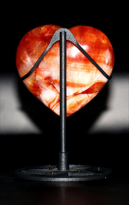 Carnelian Carved Heart Gemstone Success Active