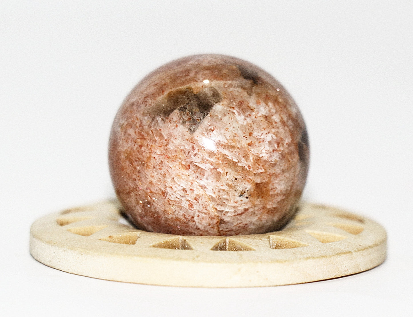 Sunstone Gemstone Sphere & Sphere Stands