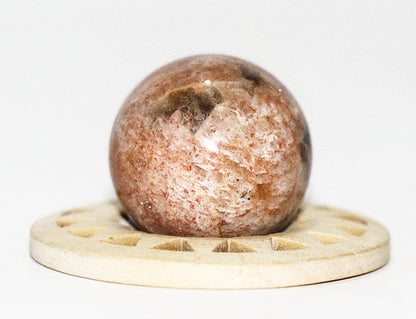 Sunstone Gemstone Sphere & Sphere Stands