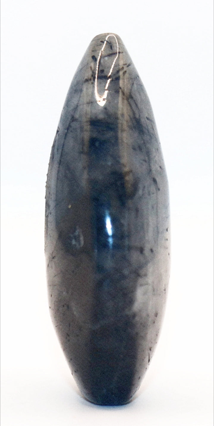 Rare Black Tourmaline Gemstone Curved Tear Drop & Curved Heart