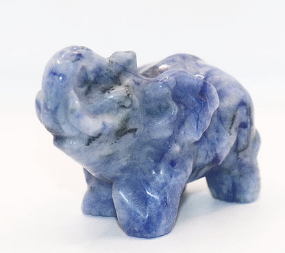 Sodalite Carved Elephant Gemstone