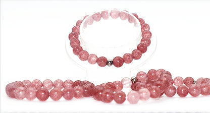 Strawberry Quartz Gemstone Bracelet