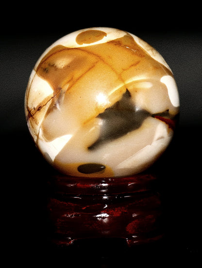 50mm Mookaite Jasper Gemstone Sphere & Circular Stand
