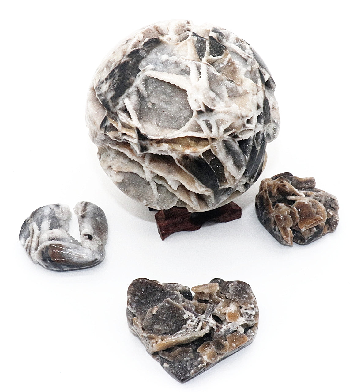 Gemstone Spheres & Stands Sphalerite Gemstone Sphere & Wooden Tree Stand