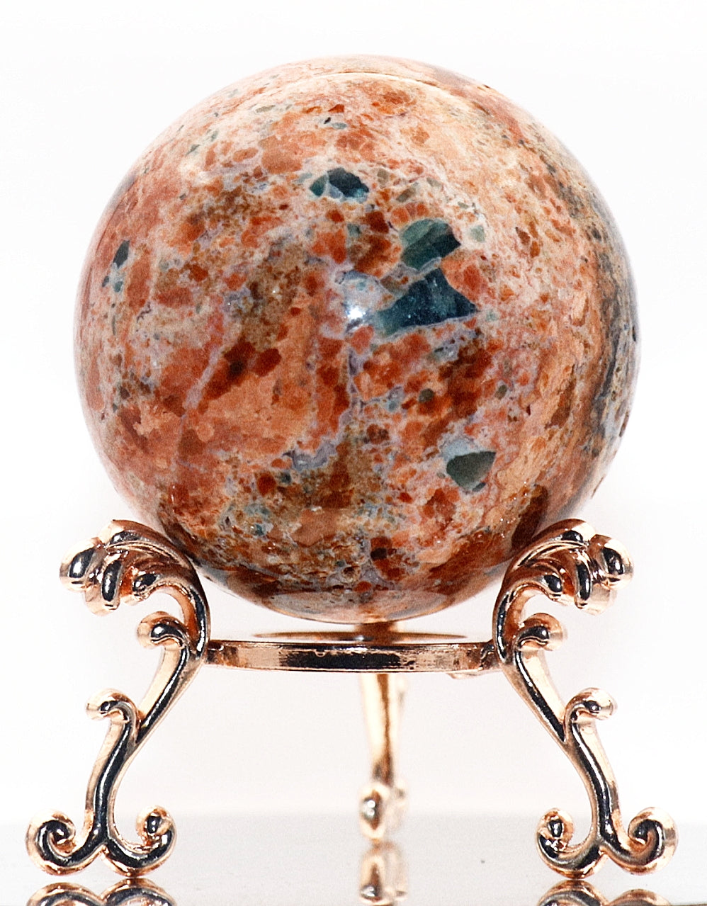Sunstone Gemstone Sphere & Sphere Stands