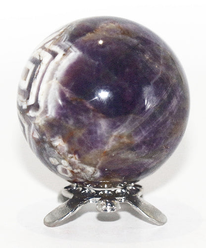 35 - 45mm Dream Purple Amethyst Sphere & Silver Turtle Sphere Stand