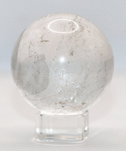 35 - 45mm & 50mm Clear Quartz Gemstone Spheres & Clear Square Sphere Stand