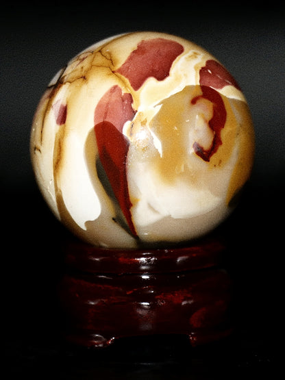 50mm Mookaite Jasper Gemstone Sphere & Circular Stand