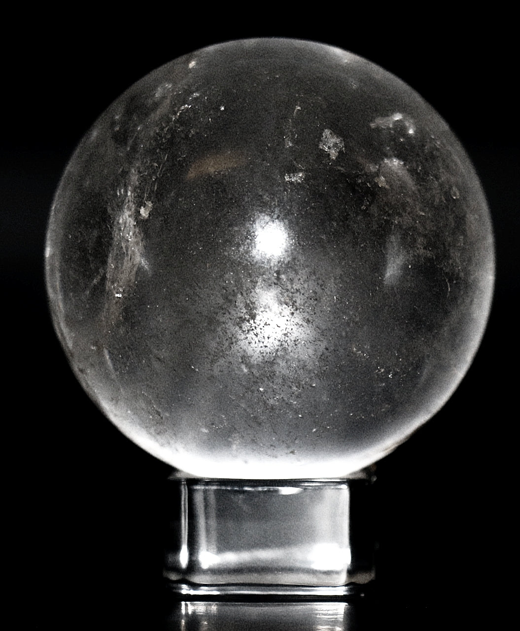 35 - 45mm & 50mm Clear Quartz Gemstone Spheres & Clear Square Sphere Stand