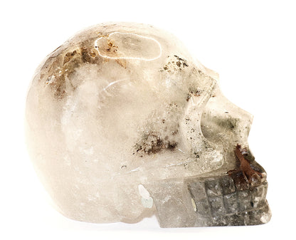Rare Garden Quartz Gemstone Curved Skull