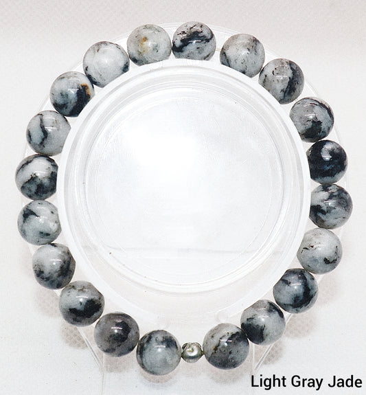 Gray Jade Gemstone Bracelet