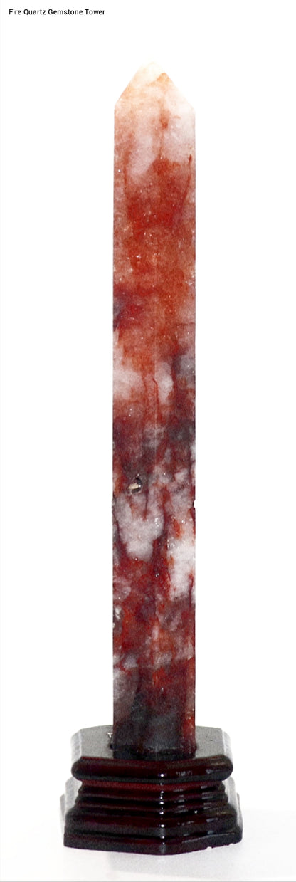 Fire Quartz Gemstone Tower