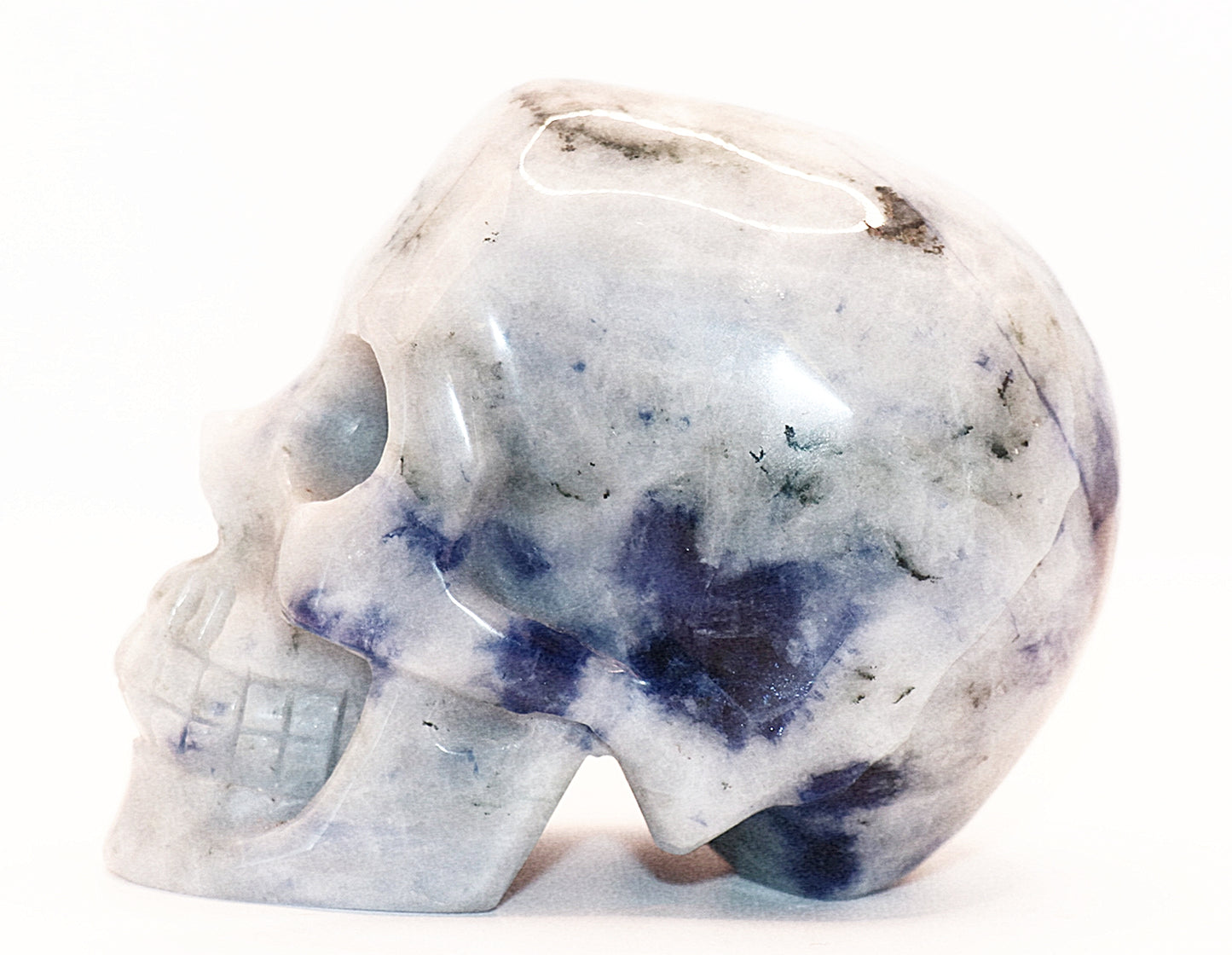 Sodalite Gemstone Carved Skull