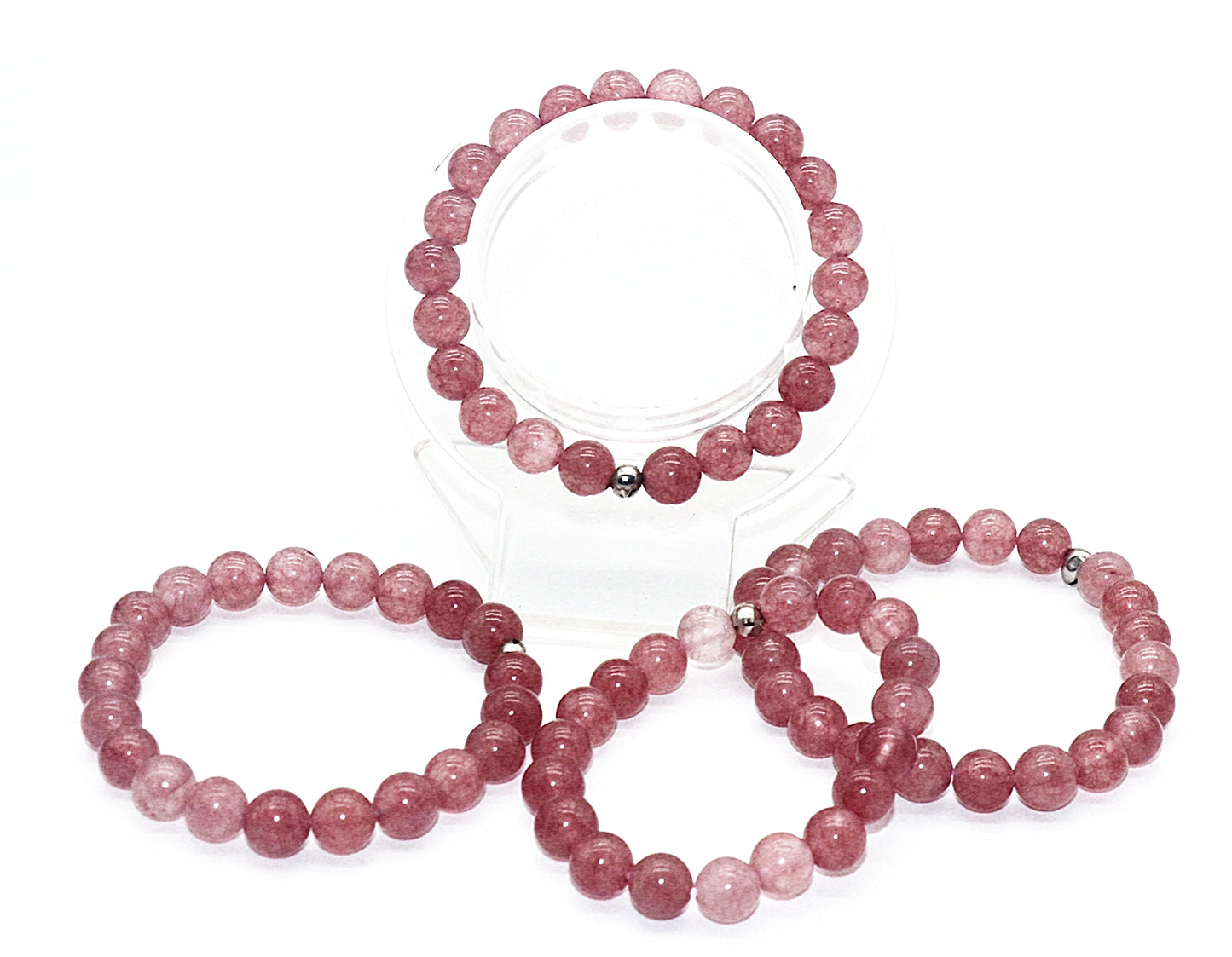 Strawberry Quartz Gemstone Bracelet