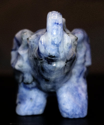 Sodalite Carved Elephant Gemstone