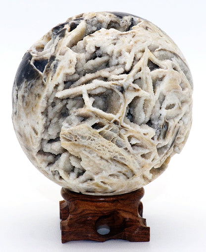 Gemstone Spheres & Stands Sphalerite Gemstone Sphere & Wooden Tree Stand