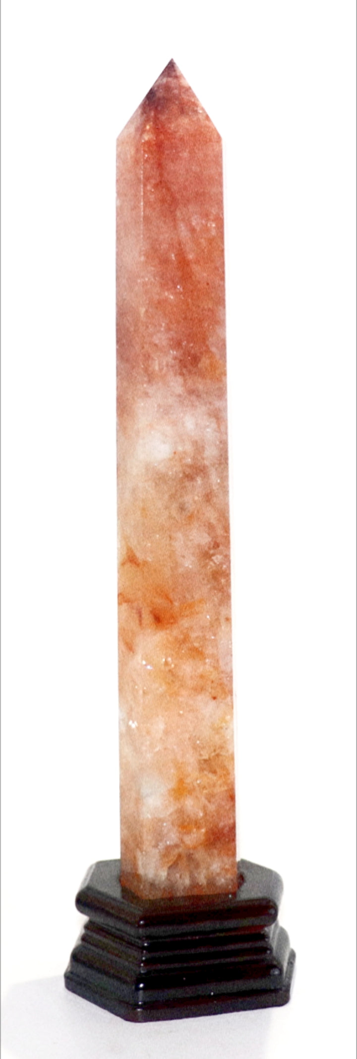 Rare Fire Quartz fussed with Golden Healer Gemstone Towers