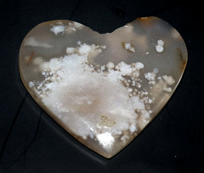Amethyst Curved Heart Gemstone & Heart Stand