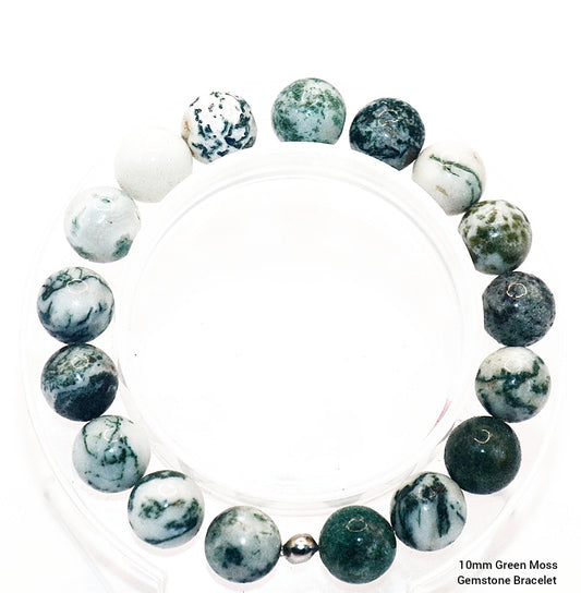 Green Moss Gemstone Bracelet