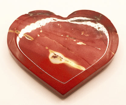 Mookaite Jasper Gemstone  Curved Hearts & Hearts Stands