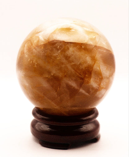 70 - 80mm 73mm - 87mm Rare Golden Healer Gemstone Sphere & Stand