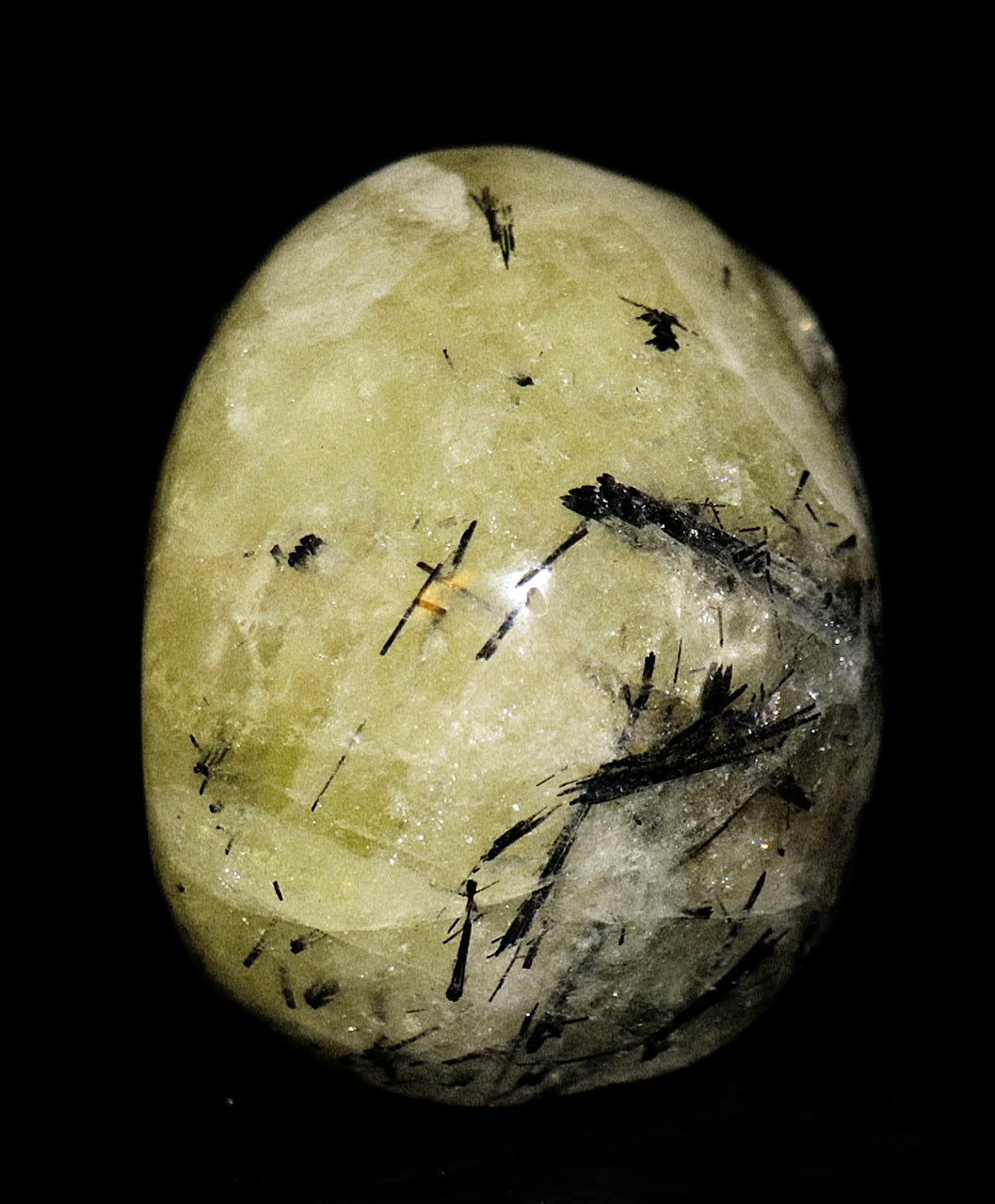 Rare Yellow Citrine Fussed With Black Tourmaline Gemstone Curved Skulls