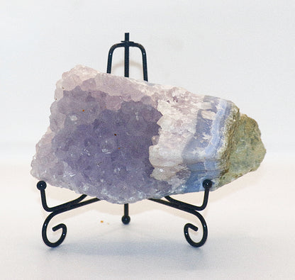 Blue Lace Agate Gemstone Specimen & Stand