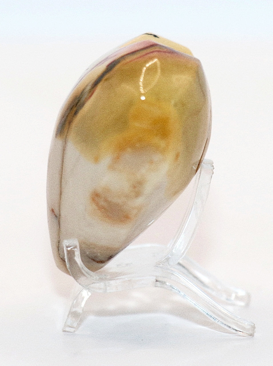 Mookaite Jasper Gemstone  Curved Hearts & Hearts Stands